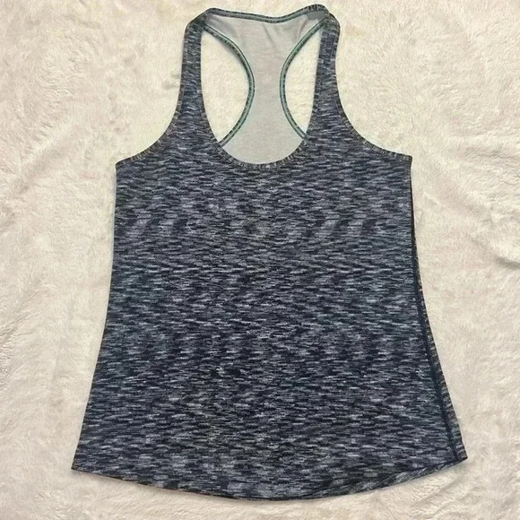 Lululemon Women’s Black & Gray Cool Racerback Athletic Top Sz. P2P 16” - Picture 3 of 4
